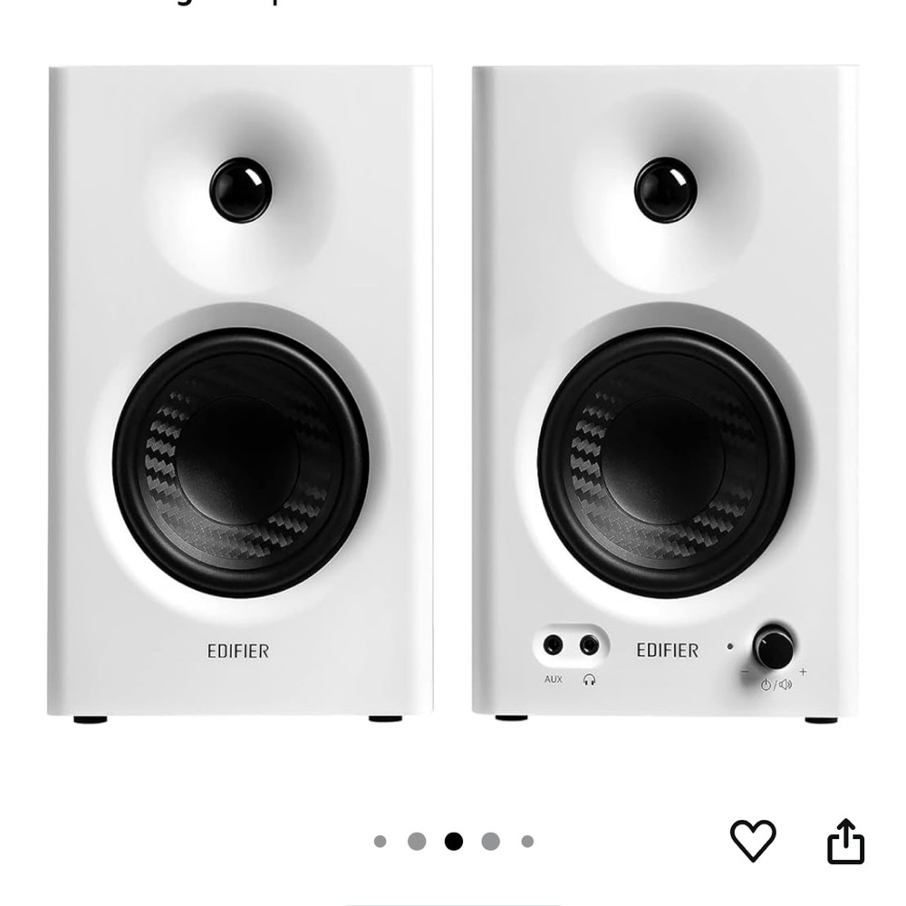 White Edifier MR4 Speakers